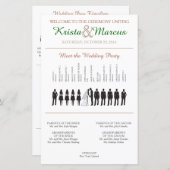 Simple Silhouettes Wedding Program (Voorkant / Achterkant)
