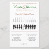 Simple Silhouettes Wedding Program (Voorkant)