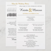 Simple Silhouettes Wedding Program (Voorkant / Achterkant)