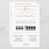 Simple Silhouettes Wedding Program (Voorkant / Achterkant)