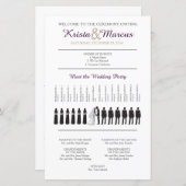 Simple Silhouettes Wedding Program (Voorkant / Achterkant)