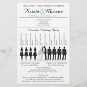Simple Silhouettes Wedding Program Flyer-2B (Voorkant)