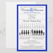 Simple Silhouettes Wedding Program Flyer-6 (Voorkant / Achterkant)
