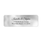 Simple Silver Pearl Elegant Return Address Label (Voorkant)