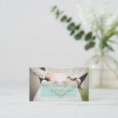 simple simple menthe moderne Carte de visite de ph (Debout devant)