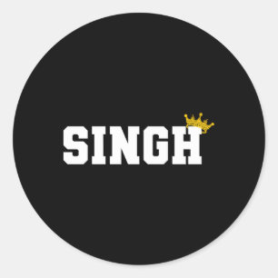 Simple Singh Indian Punjab Punjabi Sikh Ronde Sticker