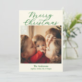 Simple Single Photo Holida Feestdagenkaart (Staand voorkant)