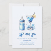 Simple Sip et voir Baby shower Invitation (Devant)