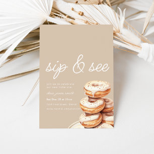 Simple Sip et voir Baby shower Invitation