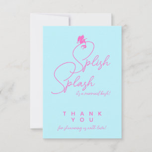 Simple Sirène fille Carte de remerciements d'anniv