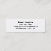 Simple Skinny Video ographer Visitekaartje (Achterkant)