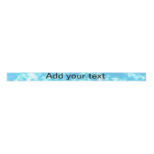 Simple sky blue glitt sparkle stars add your text  lint (Voorkant)