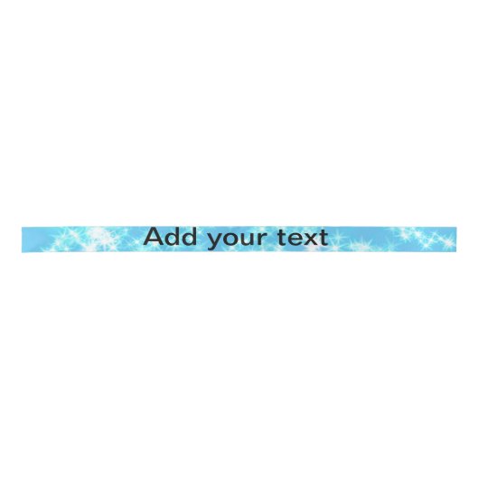 Simple sky blue glitt sparkle stars add your text  lint (Voorkant)