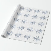 Simple Slate Script | Dusty Blue Hartelijk dank Cadeaupapier (Uitgerold)