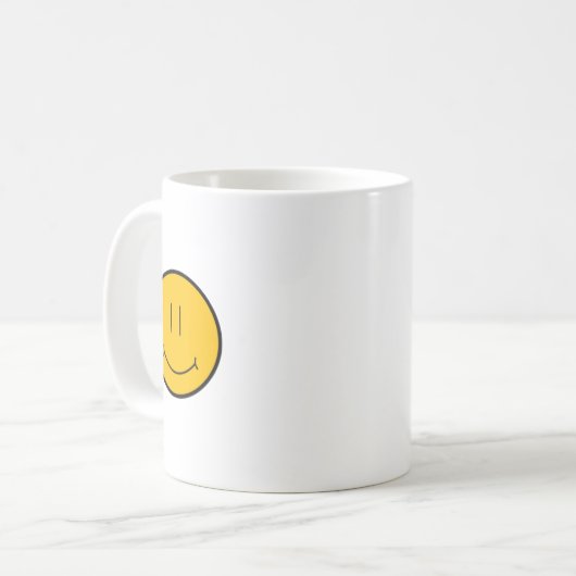 Simple Smile Face Café Mug (Devant gauche)