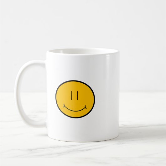 Simple Smile Face Café Mug (Gauche)