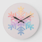 Simple Snowflake Grote Klok (Voorkant)