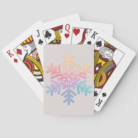 Simple Snowflake Pokerkaarten (Achterkant)