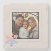 Simple Snowflake Stenen Onderzetter (Voorkant)