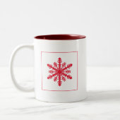 Simple Snowflake Tweekleurige Koffiemok (Links)