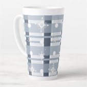 Simple Snowflakes Blue Play Giant Latte Mok (Linkerhoek)