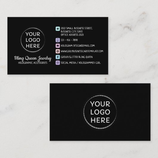 Simple Social Media Script Generic Visitekaartje (Voorkant / Achterkant)