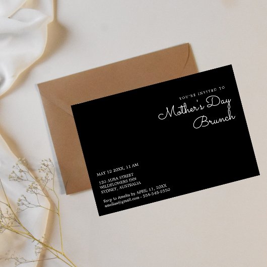 Simple Soirée de mère stylish brunch Invitation