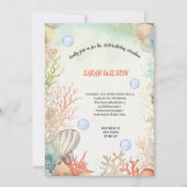 SIMPLE SOUS MER ANNIVERSAIRE DE FÊTE INVITATION (Devant)