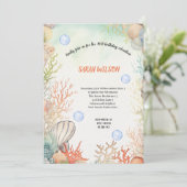 SIMPLE SOUS MER ANNIVERSAIRE DE FÊTE INVITATION (Debout devant)