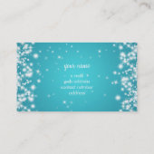 Simple Sparkle Monogram Turquoise Visitekaartje (Achterkant)