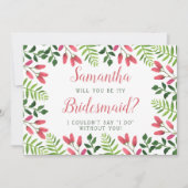 Simple Spring Blossom | Bent u mijn Bridesmaid? Kaart (Voorkant)