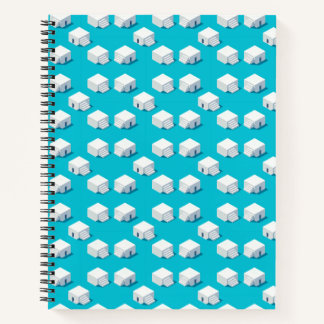 simple stairs and block structures on a bright notitieboek