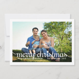 Simple Star Joyeux Noël Deux photos Carte de vacan