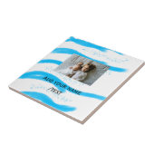 simple star sparkle glitter add photo custom text tegeltje (Zijkant)