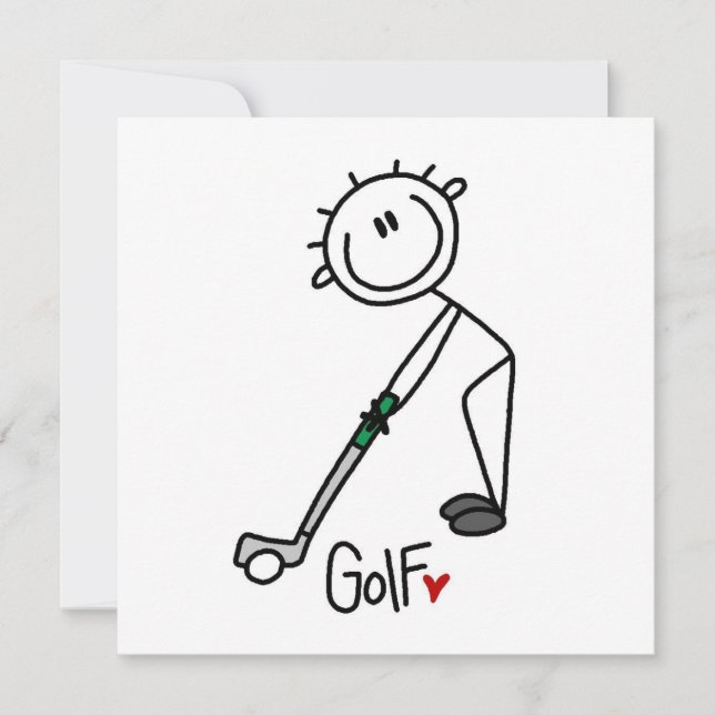 Simple Stick Figuur Golfer (Voorkant)
