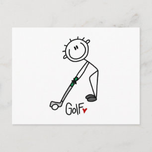 Simple Stick Figuur Golfer Briefkaart