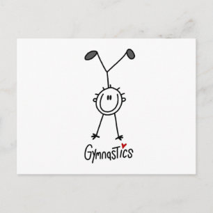 Simple Stick Figuur Gymnast Briefkaart