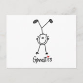 Simple Stick Figuur Gymnast Briefkaart (Voorkant)