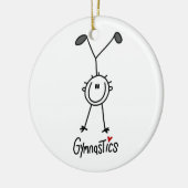 Simple Stick Figuur Gymnast Keramisch Ornament (Links)