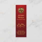 Simple Stock Exchange Graph Red Vignette Mini Visitekaartje (Voorkant)