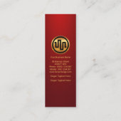 Simple Stock Exchange Graph Red Vignette Mini Visitekaartje (Achterkant)