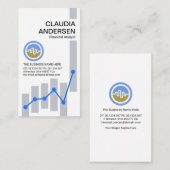 Simple Stock Share Bar Graph Visitekaartje (Voorkant / Achterkant)