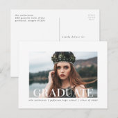 Simple Style | Faire-part de remise des diplômes a (Devant / Derrière)