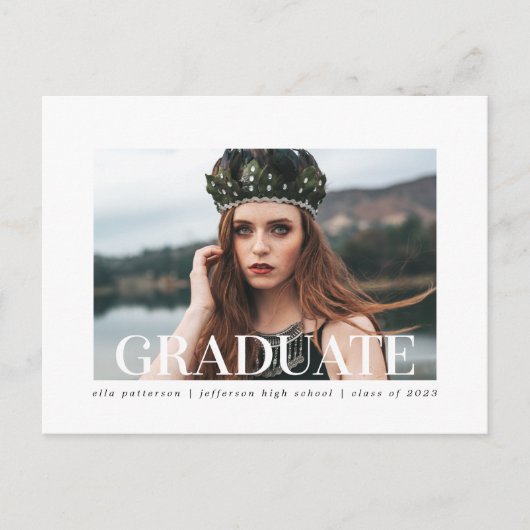 Simple Style | Faire-part de remise des diplômes a (Devant)
