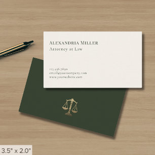 Simple Style Gold Justice Carte de visite juridiqu
