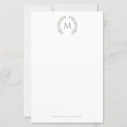Simple Styled Monogram stationary (Voorkant)
