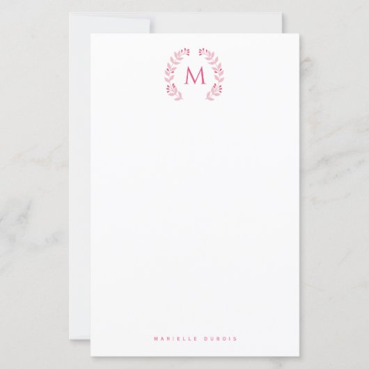 Simple Styled Monogram stationary (Voorkant)