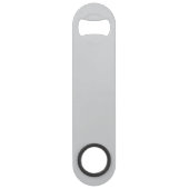 Simple Stylish Bottle Opener Custom Text Bar Key Speed Flessenopener (Achterkant)