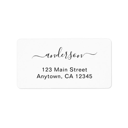 Simple Stylish Custom Printed Address Stickers (Voorkant)