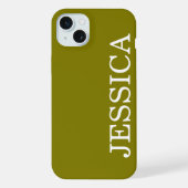 SIMPLE STYLISH CUSTOMIZED NAME MODERN OLIVE (Verso)